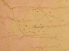 Mapa obce Baranie z roku 1865