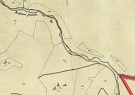 Katastrálna mapa Olejníkov. Sign. Ša 222, č. mapy 21. Usadlosť Jozefa Borža (835).