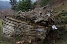 Pozostatky drevenice Juraja Blaščáka v osade Baranie