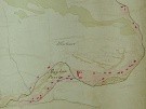 Majdan na archívnej mape z roku 1859