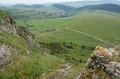 Výhľad na obec Lúčka z Kamenického hradu