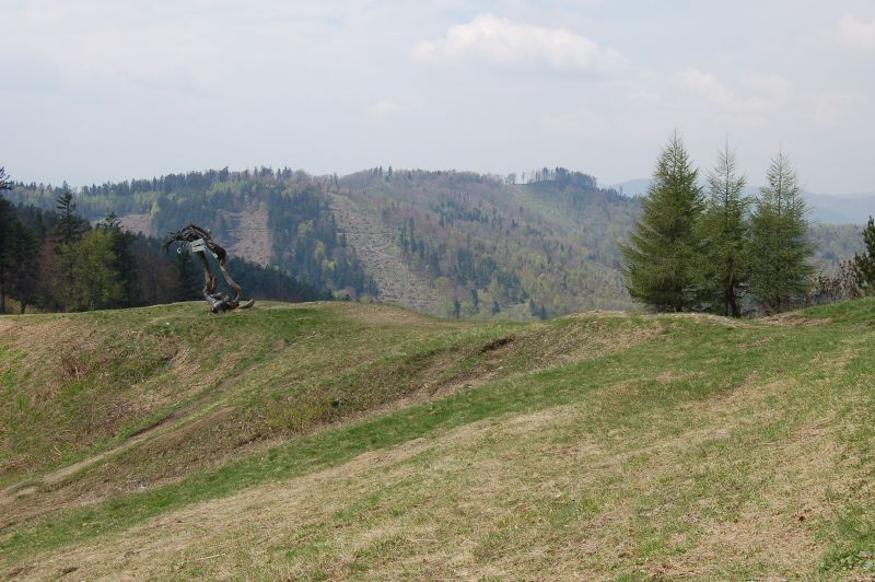 Pohľad od horskej služby na rázcestník