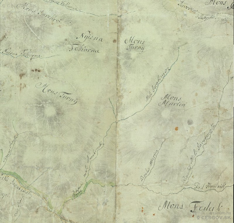 Najstaršia známa detailná mapa Čergova