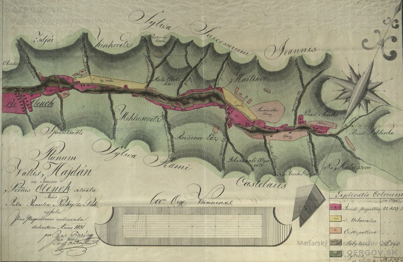 Mapa doliny Majdanu. 1831