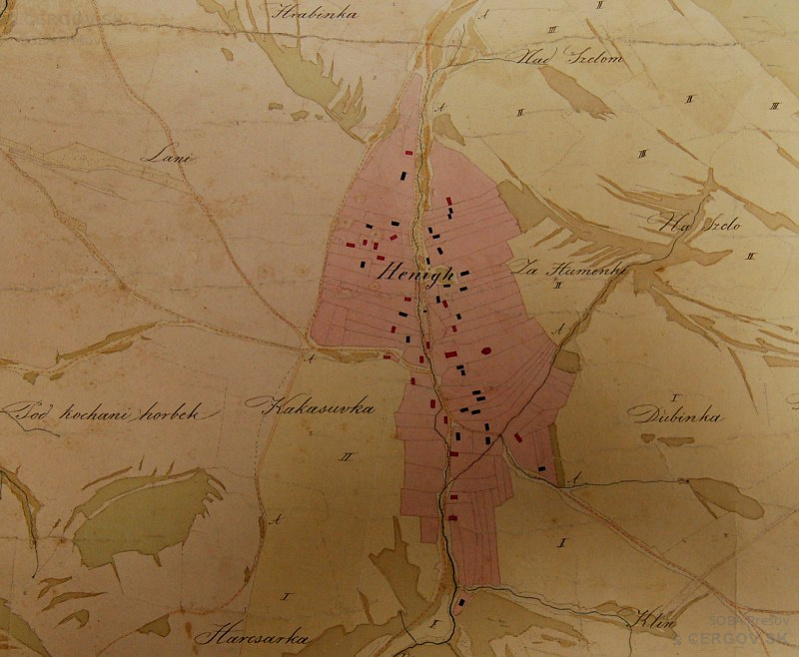 Predkomasačné a komasačné mapy z polovice 19. storočia. 1845-1876