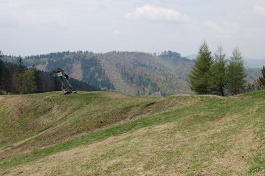 Pohľad od horskej služby na rázcestník