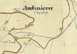 Katastrálna mapa Olejníkov, časť Ambrušovce. Sign. Ša 222, č. mapy 26